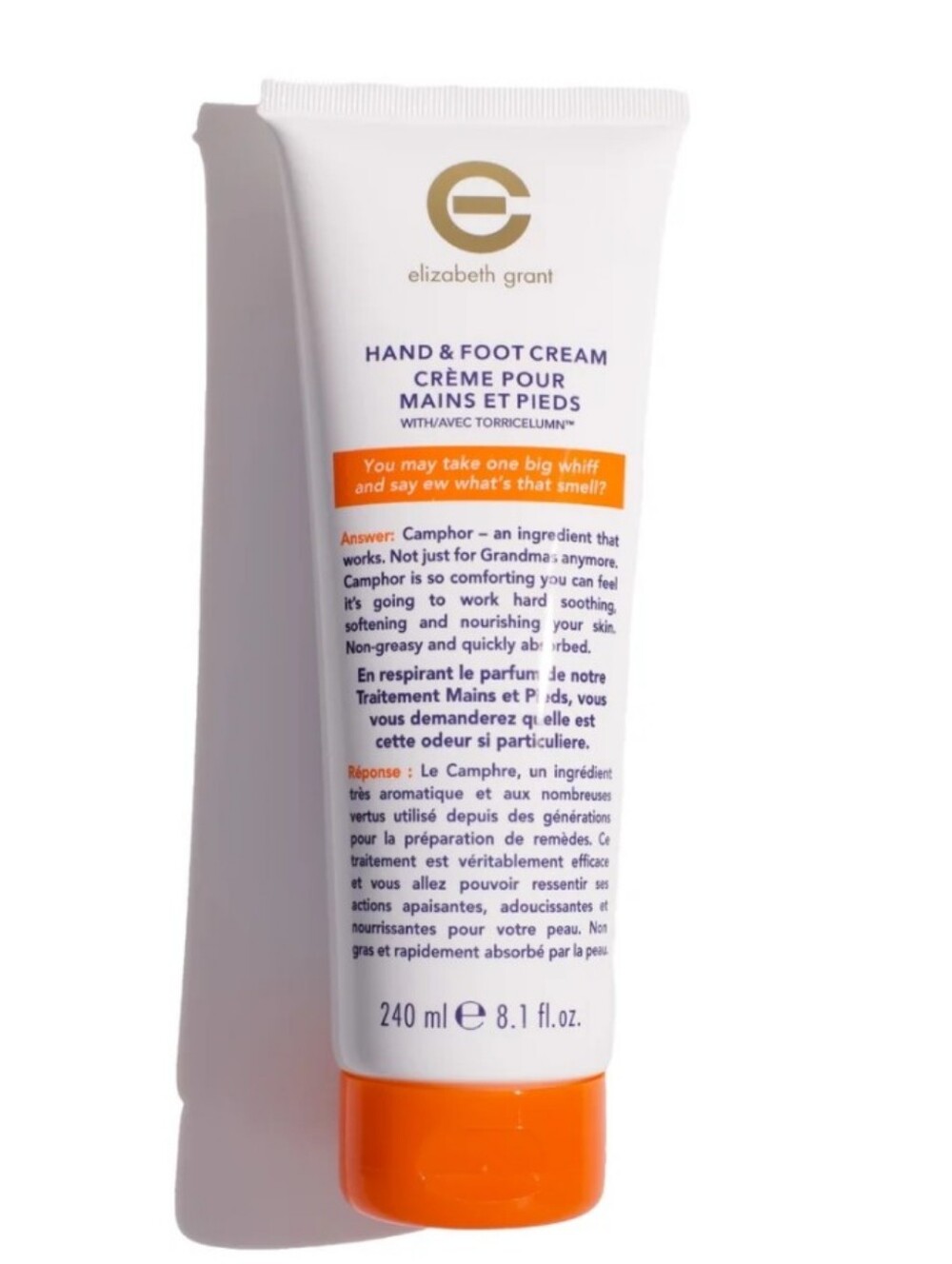 Elizabeth Grant Intensive Hand & Foot Cream Camphor Torricelumn 240ml New Sealed